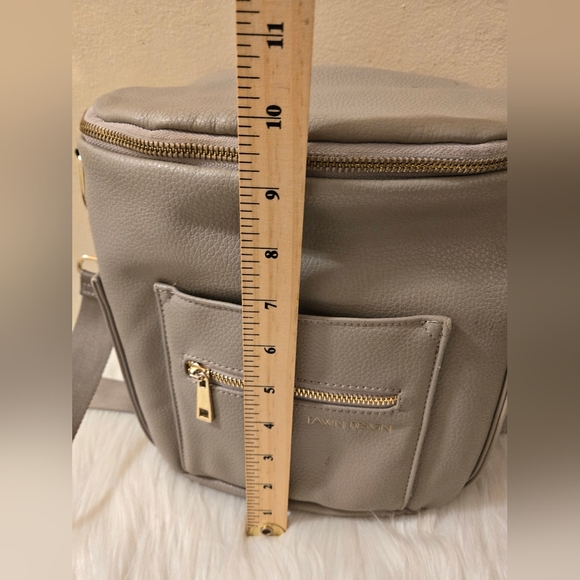 Fawn Design Vegan Leather The Mini Small Diaper Bag Backpack Gray - Picture 10 of 16